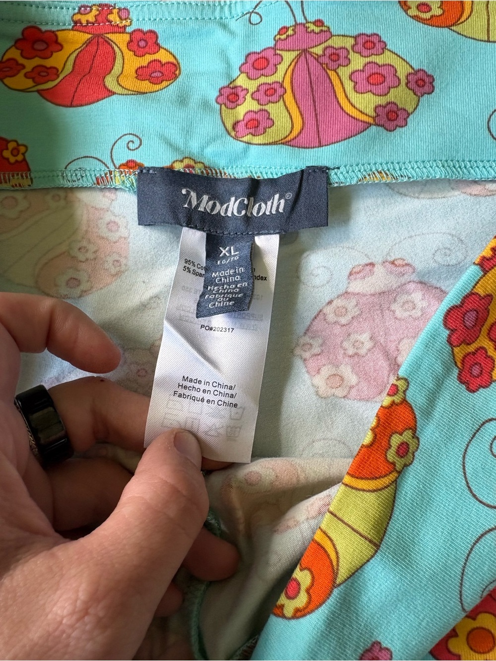 MODCLOTH LADY BUG BIKER SHORTS - Picture 4 of 6